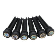 6 Pcs Guitar Bridge Pins with Abalone Dot Inlay, Guitar Accessories for Acoustic Guitar Brand I-MART