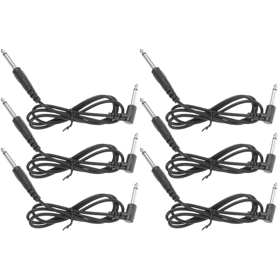 6-Pack Guitar Stereo Cables for Electric Guitar, Speaker, Effects Pedal, and Audio Accessories Set