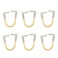 6 Pcs Guitar Patch Cable 6 Inch 6.35mm Right Angle Audio Cable for