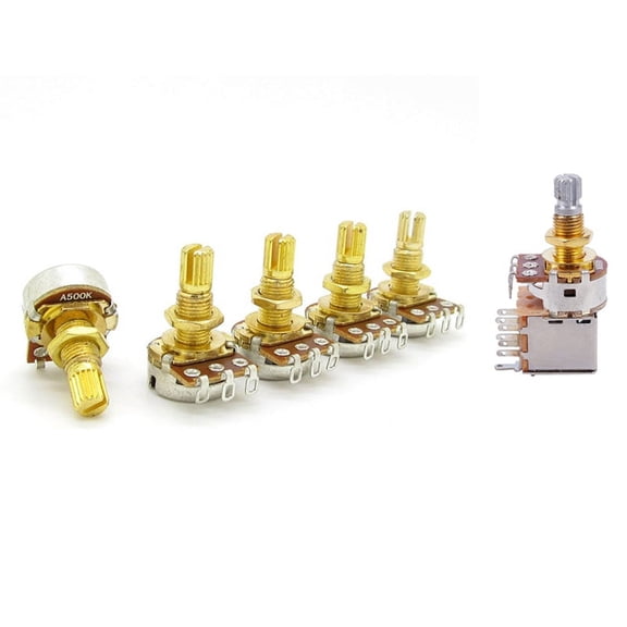 6 Pcs Guitar Potentiometer A500K, 5 Pcs a & 1 Pcs B