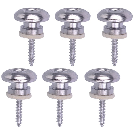 6 Pcs Guitar Strap Buckle Anti-skid Lock Metal Buttons Electric Bass Ukulele Locks