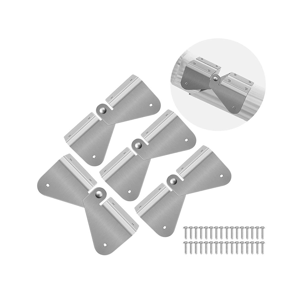 6 Pcs Gutter Extension Hinge, Downspout Extension FlipUp Hinge