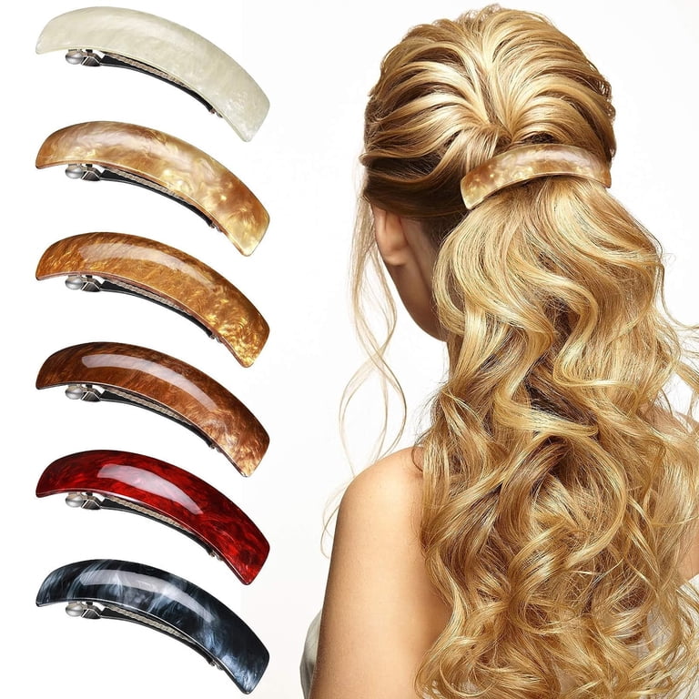 Wenye 6 Pcs Hair Barrettes for Women, Tortoise Shell  display picture 2