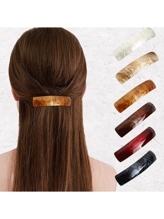 6 Pcs Hair Barrettes for Women Large Barrettes Hair French Clips Pin Retro Clasp for Mom Gifts Women Accessories, 6 Colors(Multicolor,Classic)