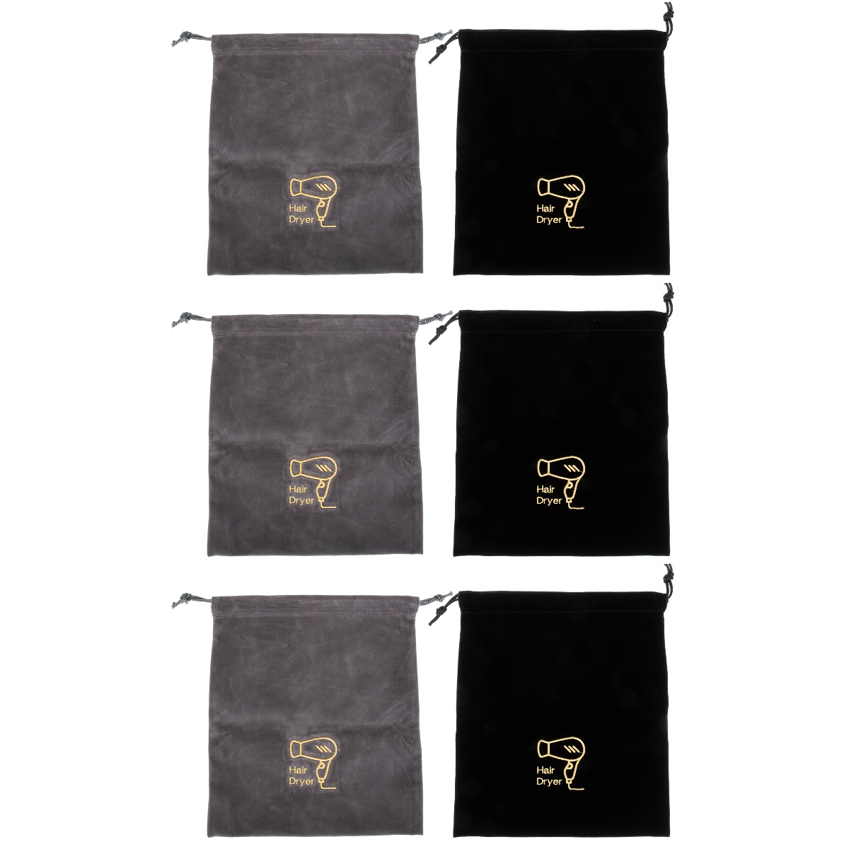 6 Pcs Hair Dryer Bag Travel Organizer Pouch Blow Holder Pouches Carry