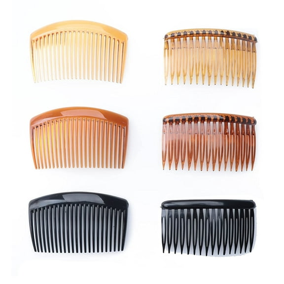 6 Pcs Hair Side Combs French Twist Plastic Comb with 16 23 Teeths for Women Girls Fine Long Thick Thin Curly Hair Parties Theme Wedding Bridal Decoration