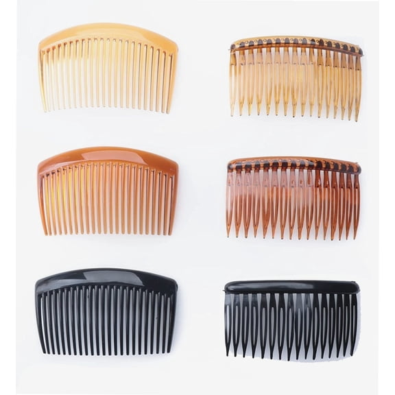 6 Pcs Hair Side Combs French Twist Plastic Comb with 16 23 Teeths for Women Girls Fine Long Thick Thin Curly Hair Parties Theme Wedding Bridal Decoration