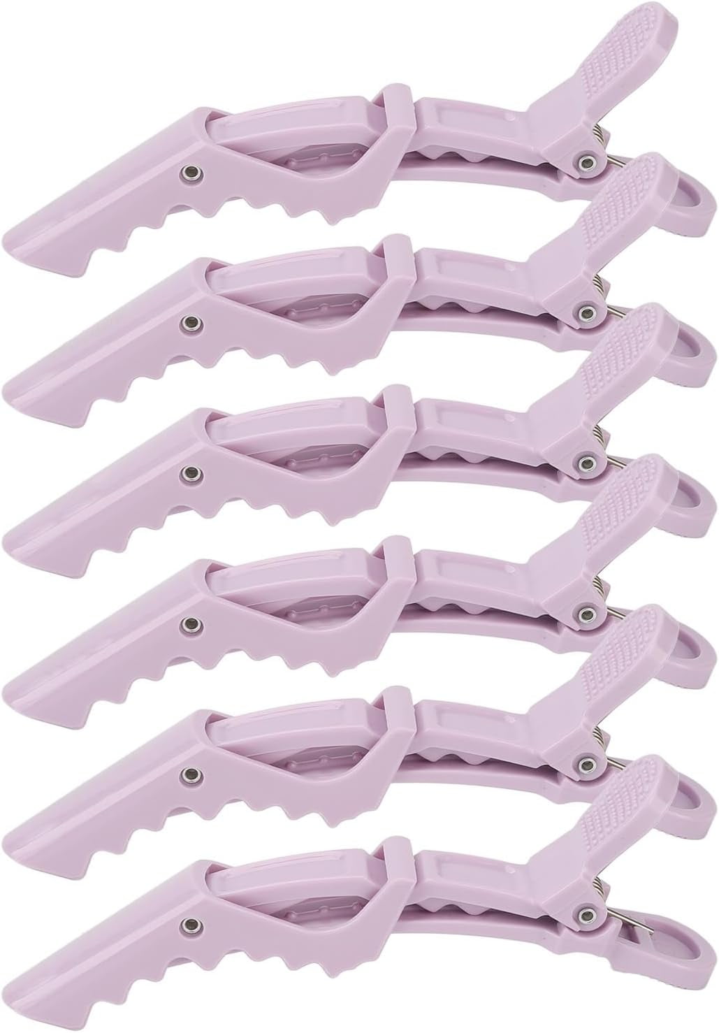 6 Pcs Hair Styling Clips, Purple Hairdressing Partition Clips, Anti