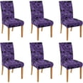 thumbnail image 1 of 6 Pcs Halloween Chair Covers for Dining Room, Witchy Halloween Stretch Removable Dining Chair Cover Set of 6, Witch Chair Slipcovers Seat Protector for Halloween Restaurant Decor, 1 of 1