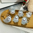 thumbnail image 1 of 6 Pcs Halloween Glow in The Dark Keychain Gifts Boo Basket Stuffers Spooky Gifts Halloween Basket Stuffers Halloween Gifts Party Favors Key Chain Night Glow Ghost Keychains, 1 of 3