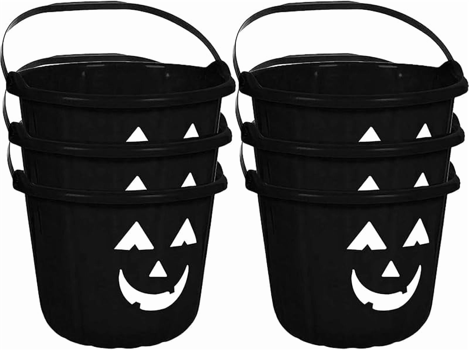 6 Pcs Halloween Jack-O-Lantern Trick or Treat Pail Bucket - Candy Gift ...