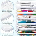 thumbnail image 1 of 6 Pcs  Hard Zipper Cases Transparent Storage Pouches for Travel, Snacks, Makeup &, 1 of 5