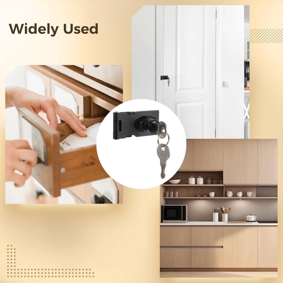 6 Pcs Hasp Locks with Keys, Twist Knob Keyed Locking Hasps, Stainless Steel Hasp Latches, Heavy-Duty Keyed Latch Locks, Safety Hasps for Cabinets, Small Doors$$Tools & Hardware Other