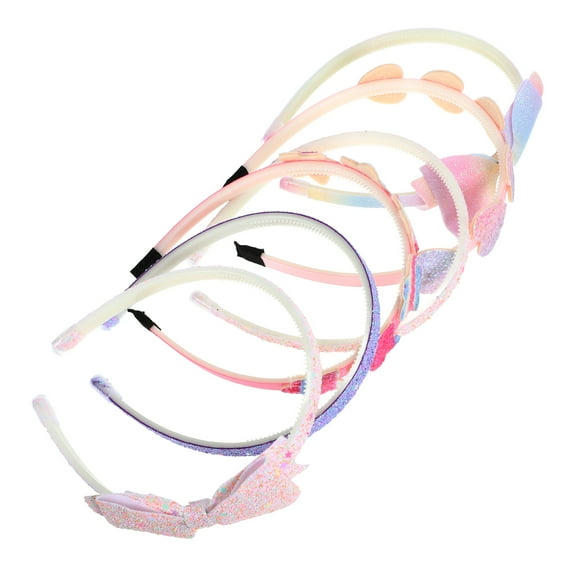 6 Pcs Headband Set Headgear Toddler Headbands for 2 Year Old Little Girls 4-6 Glitter Hair Hairbands Child