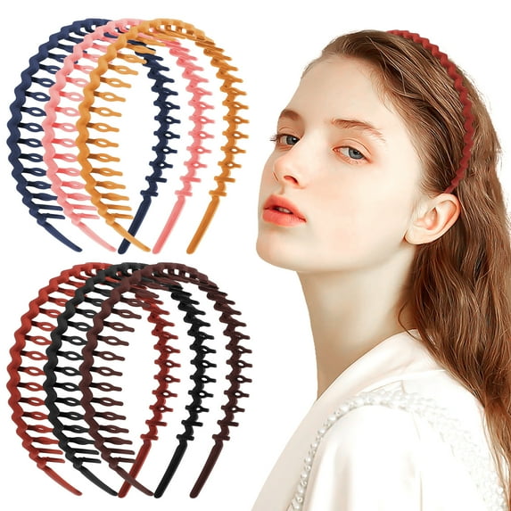 6 Pcs Headbands Wavy Headbands Toothed Headbands Thin Hair Bands Hair Hoops Women Hair Accessories