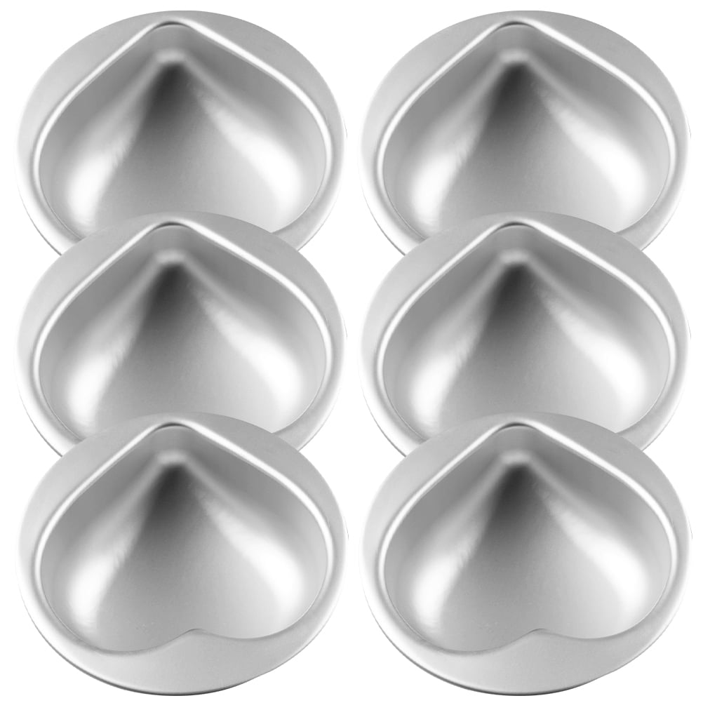6 Pcs Heart Cake Mold Cookie Chocolate Shaped Pan for Baking Mini Tart Pans Cupcake Maker Shapes