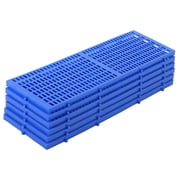 6 Pcs Heavy Duty Plastic Floor Pallets 36.6x12.6x1.48 In Interlocking HDPE Storage Pads for Garage Basement Workshop