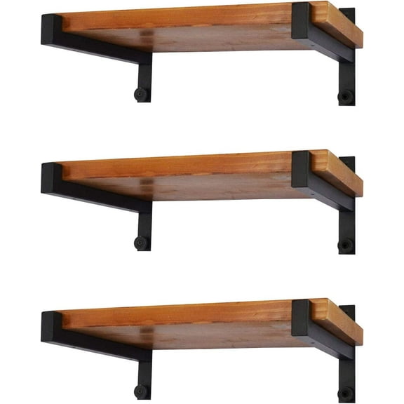 6 Pcs Heavy Duty Shelf Brackets 6 Inch Wall Mounted Industrial Metal Shelving Supports with Lip