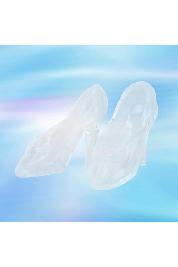 6 Pcs High Heels Transparent Shoes Transparent Mini Slipper The Wedding Clear Princess Shoes Cosplay Shoes
