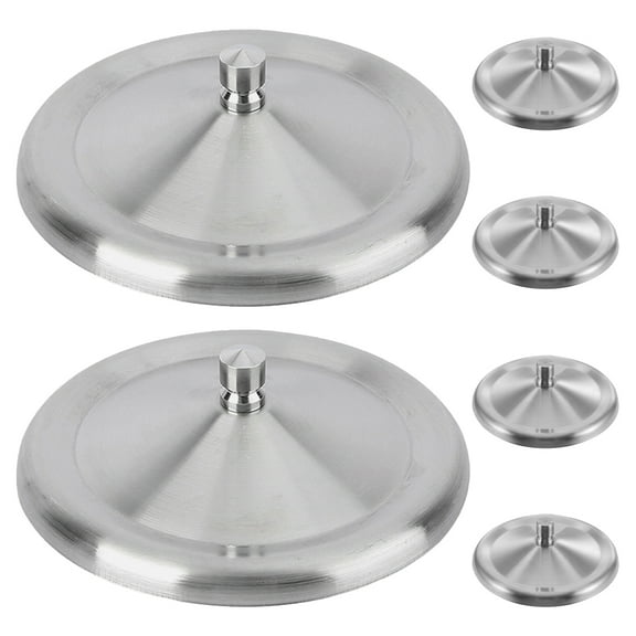 6 Pcs Travel Lid Covers High Temperature Resistant Cup Suction Accessories Silver