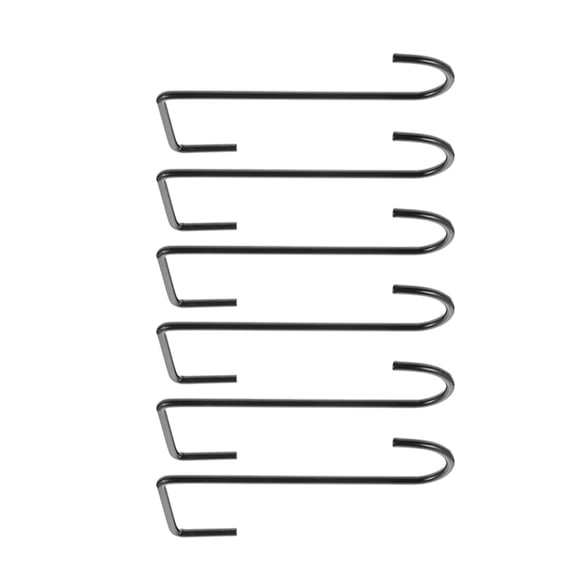 6 Pcs Hook up Balcony Flower Brackets Plant Basket Hanging Pot Fence Deck Railing Black