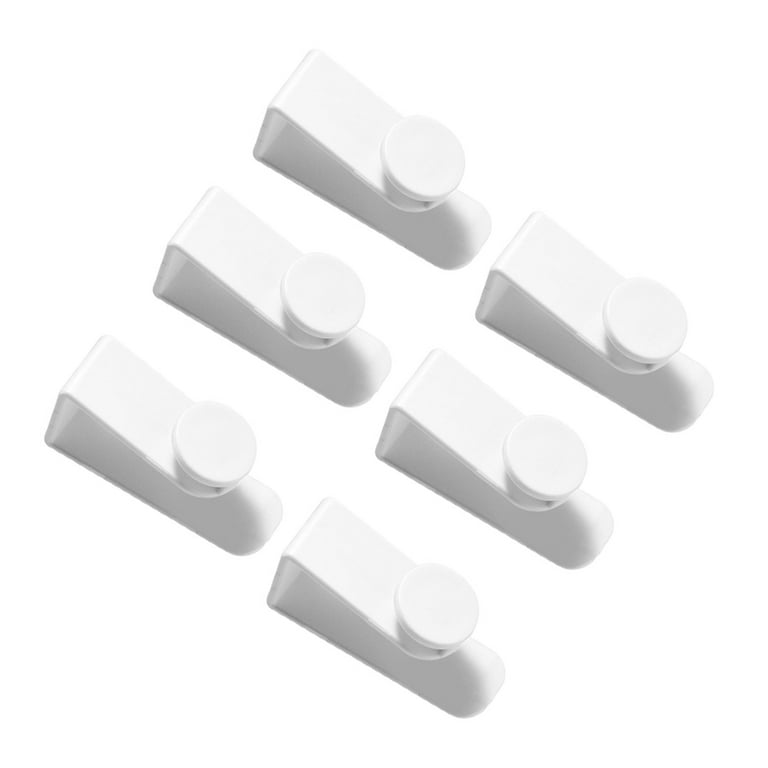 White plastic over the door hooks hotsell