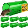 thumbnail image 1 of 6 Pcs Humane Mouse Traps No Kill,Catch and Release Mouse Traps That Work,Live Mouse Trap Small Capture Cage,Reusable Mice Trap Catch for House & Outdoors, 1 of 5
