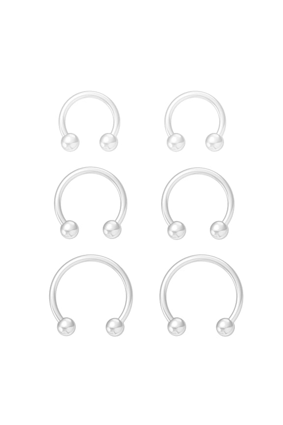 6 Pcs Hypoallergenic Clear Nose Rings, 16G Bioflex Septum Rings, Clear Piercing Retainers for Surgery, Body Piercing Jewelry for Women Girls Men, Lip Cartilage Tragus Earring Retainer, 10/12/14mm