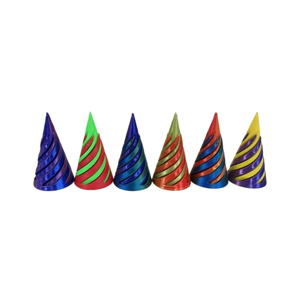 6 Pcs Impossible Cones Spiral Fidget Toys, Piercing Pyramid Puzzle Toy A, Stress Relief Sensory Toy