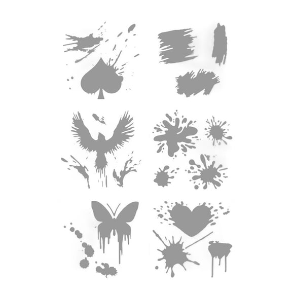 6 Pcs Inks Dots Stencils Heart Templates Art and Craft Stencils For Cards School Assignments Artistic Expression