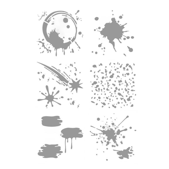 6 Pcs Inks Dots Stencils Heart Templates Art and Craft Stencils For Cards School Assignments Artistic Expression