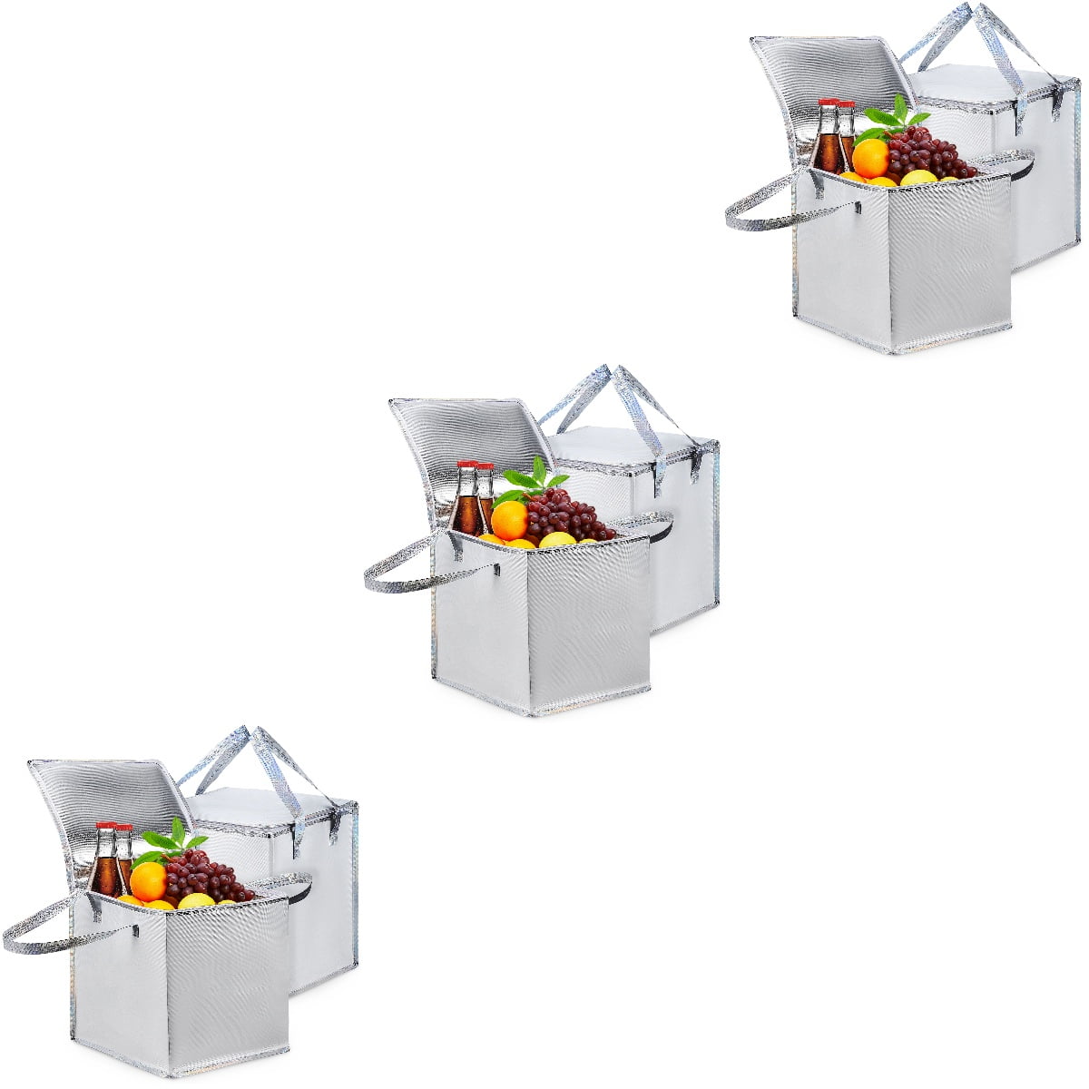 6 Pcs Insulated Shopping Bags for Groceries Food Delivery Cooler and