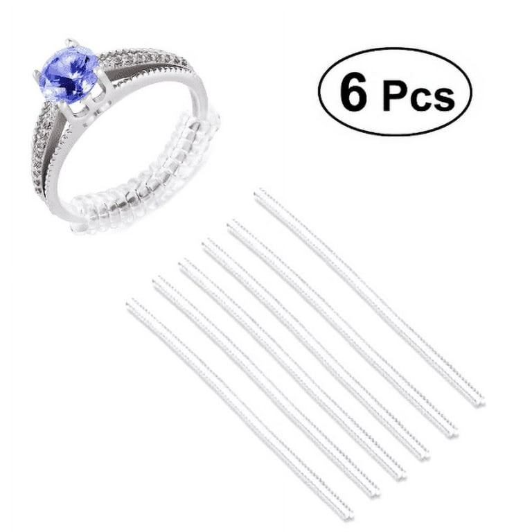 12 Pack Ring Size Adjuster for Loose Rings Invisible Ring Guard for Women  Meiduoduo Clear Plastic Wide Thin Band Resizing Ring Resizer Make Ring
