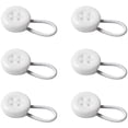 thumbnail image 1 of 6 Pcs Invisible Waist Extender Button,Elastic Extender Buttons,Spring Waistband Adjustment Button,Flexible Collar Neck Extenders,No-Sew Extend Buttons for Dress Shirts Pants Trouser (White), 1 of 7