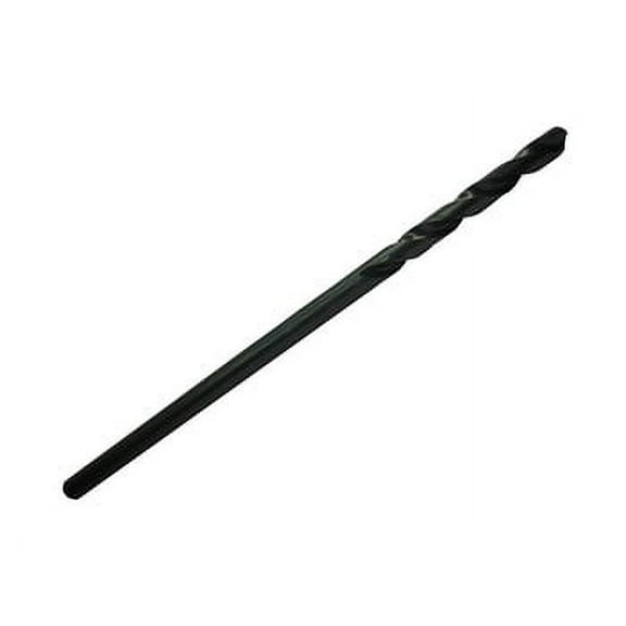 6 Pcs, "J" X 12" Hss Black Oxide Aircraft Extension Drill Bit, Qualtech, Dwda/Cx12J, Flute Length: 2-7/8"; Overall Length: 12"