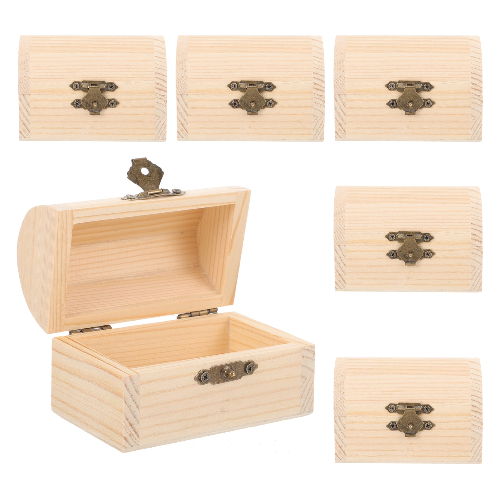 6 Pcs Jewelry Boxes Decor Arched Lock Case Storage Box Jewelry Storage ...