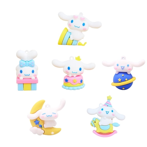 6 Pcs Kawaii Anime Cake Topper,Cute Anime Figures Set, Great for Theme Birthday Party Decoration Supplies,Keychains,Anime Fans or Friends Gifts