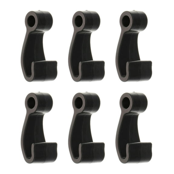 6 Pcs Kayak J Shape Hooks Bungee Hooks Plastic Snap Fasten Rope Hooks Clip for Kayaks Canoes Paddle Board Rowing