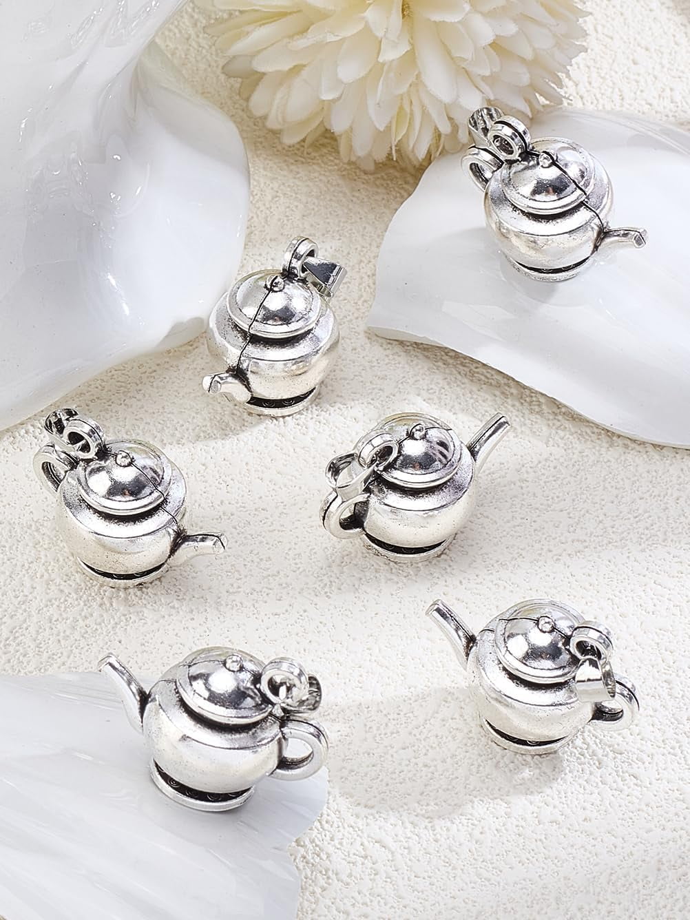 Tea Pot Chainware 6 Pcs Kettle Teapot Charms Tibetan Style Alloy Pendants Retro Pendant ...