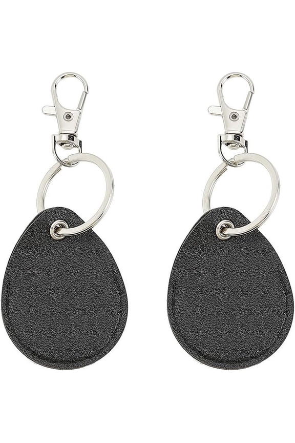 6 Pcs Key Fob PU Key Fobs with Key Rings Keychain Holder for Keys ID Key Cards 1set