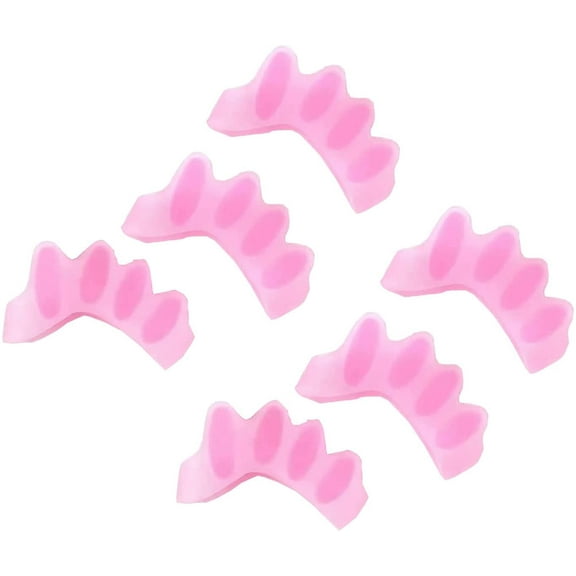 6 Pcs Kid Toe Separator for Children (3-6 Years Old),Silicone Corrector for Kids Toe Straightener Foot Stretcher Big Toe spacers Toe spreaders (Color : Pink)