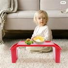 6 Pcs Kids Lap Desk Tray, Plastic Breakfast Laptop Trays with Side Pockets, Portable Lap Bed Table Suitable for Writing, Reading, Drawing, etc