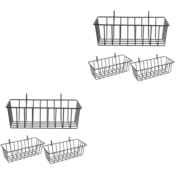 6 Pcs Kitchen Shelf Toothbrush Organizer Small Storage Basket Bathroom Hanging Spices Iron