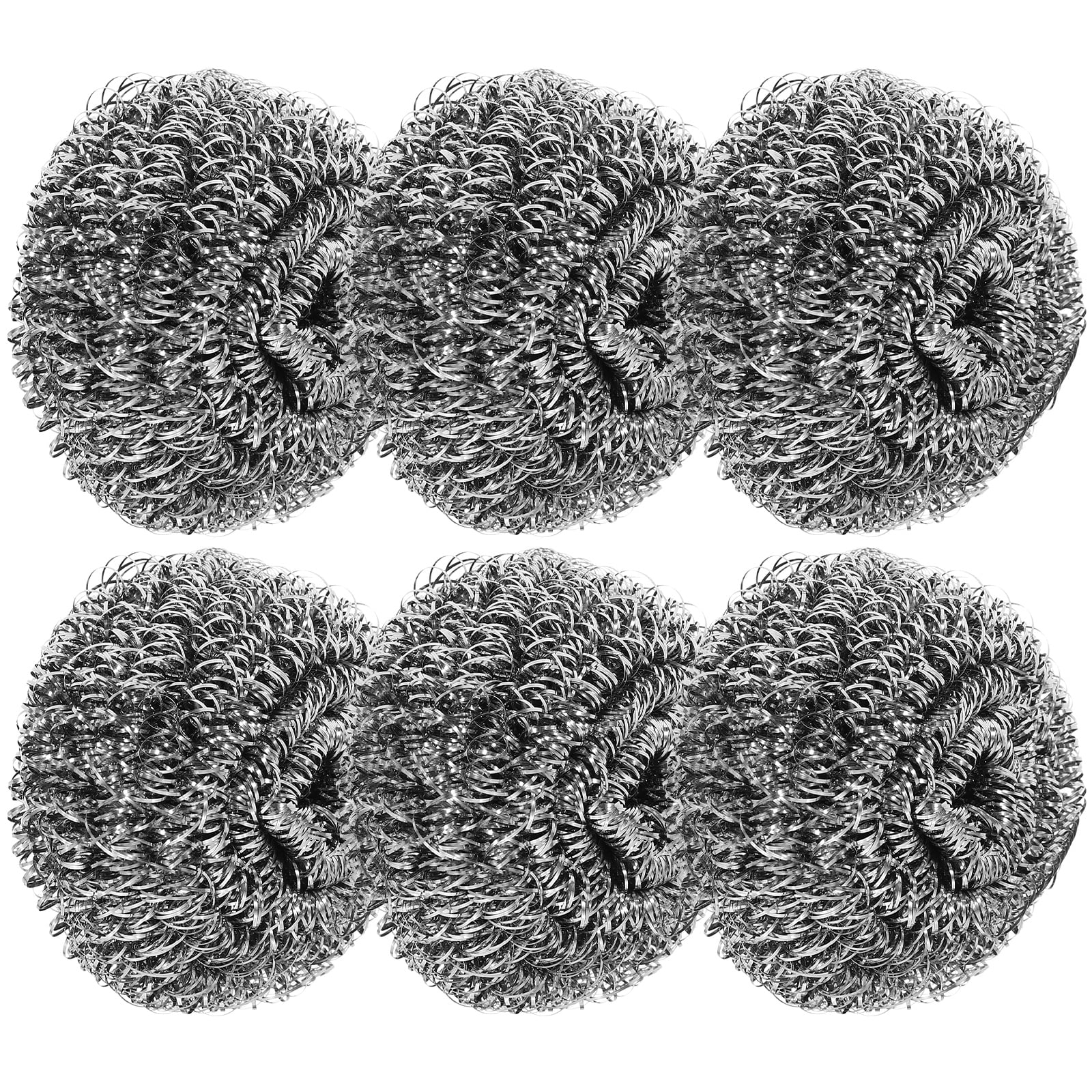 6 Pcs Kitchen Steel Wool Tableware Steel Sponges Metal Dish Scrubber Wire Dish Scrubber