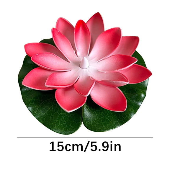 6 Pcs LED Floating Water Induction Lotus Lights, Pool Pond Decoration Night Lights, Rotating Warm Ambiance Lights, Safe Flame-Free Gift