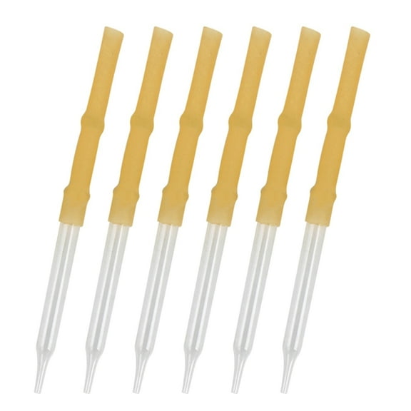 6 Pcs Lab Liquid Transfer Pipette Alkaline Burette Glass Dropper for Lab Science