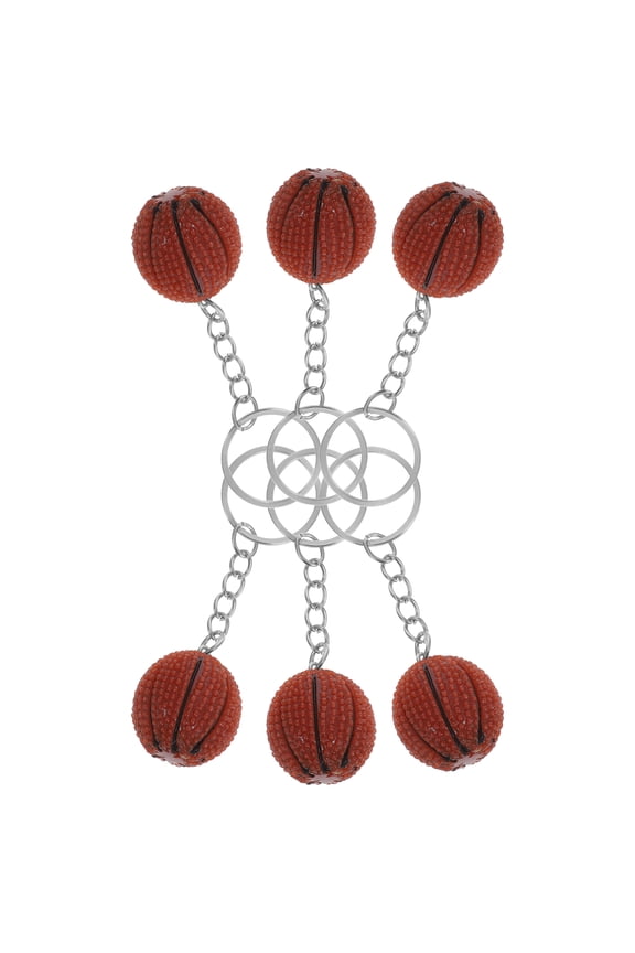 6 Pcs Lanyards Charm Basketball Keychain Keychains for Men Mini Child