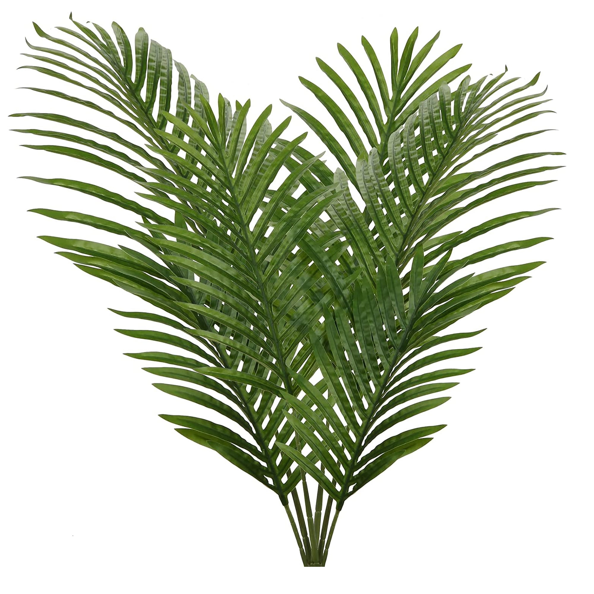 6 Pcs Large Artificial Palm Leaves with Stem for Home Decor, Wedding