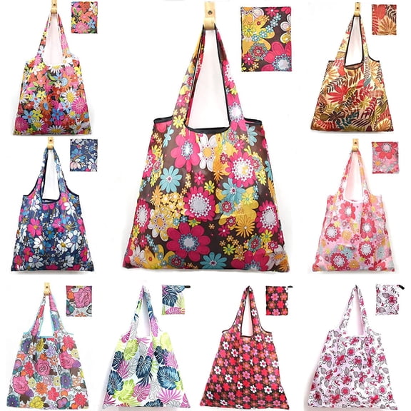 6 Pcs Large Capacity Reusable Grocery Bags Xlarge 50LBS Foldable Grocery Shopping Bags Washable Eco-Friendly Ripstop Nylon Tote Bags.#3