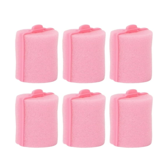 6 Pcs Large Foam Sponge Hair Rollers,1.57 x 2.76 Inch Flexible Soft Sleeping Curlers for Hair Styling(Random Color)